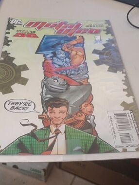 DC Comics Metal Men Comic Cover - White, Green, Red, Blue